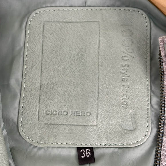 Cigno Nero 100% Style Factor Patchwork Leather Jacket-Women’s 36/4 - Picture 5 of 12